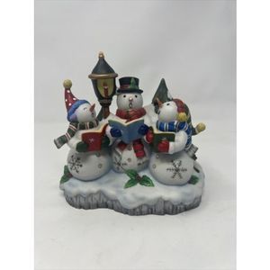 Sankyo Snowman Family Music Box with Working Music